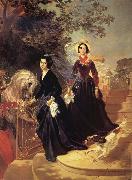Karl Briullov Portrait of The Shishmariov sisters,Olga and Alexandra oil painting artist